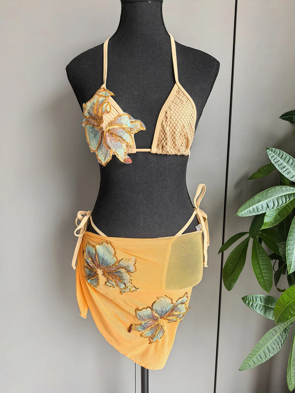 Three-piece Set 2025 New Bikini Sexy European and American Bikini Cross-border Split Women's Swimsuit Swimsuit Women's Suit
