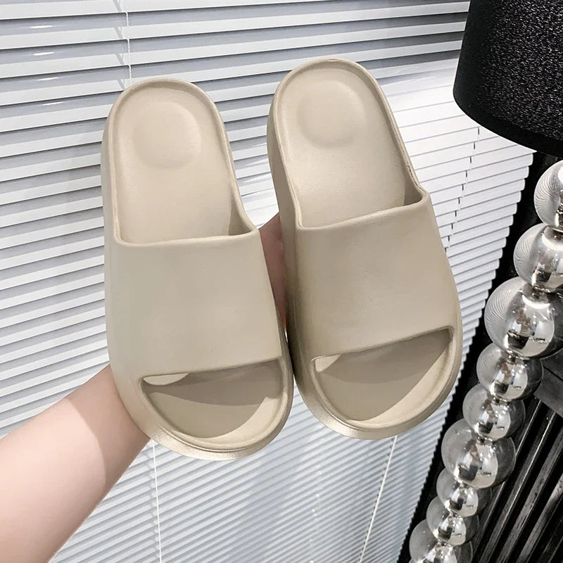 Summer Eva Chunky Platform Slippers Women Comfortable Soft Thick Bottom Sandals Woman 2025 Non Slip Beach Flip Flops Female