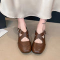 Women's Summer Carved Hollow-out Baotou round Toe Cross Slip Non-Slip Flat Retro Luxury Design  2026