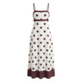 2026 Summer Women Slip Dress Spaghetti Straps Dots Print Swing A-line Dress Party Bohemian Casual Elegant Dresses