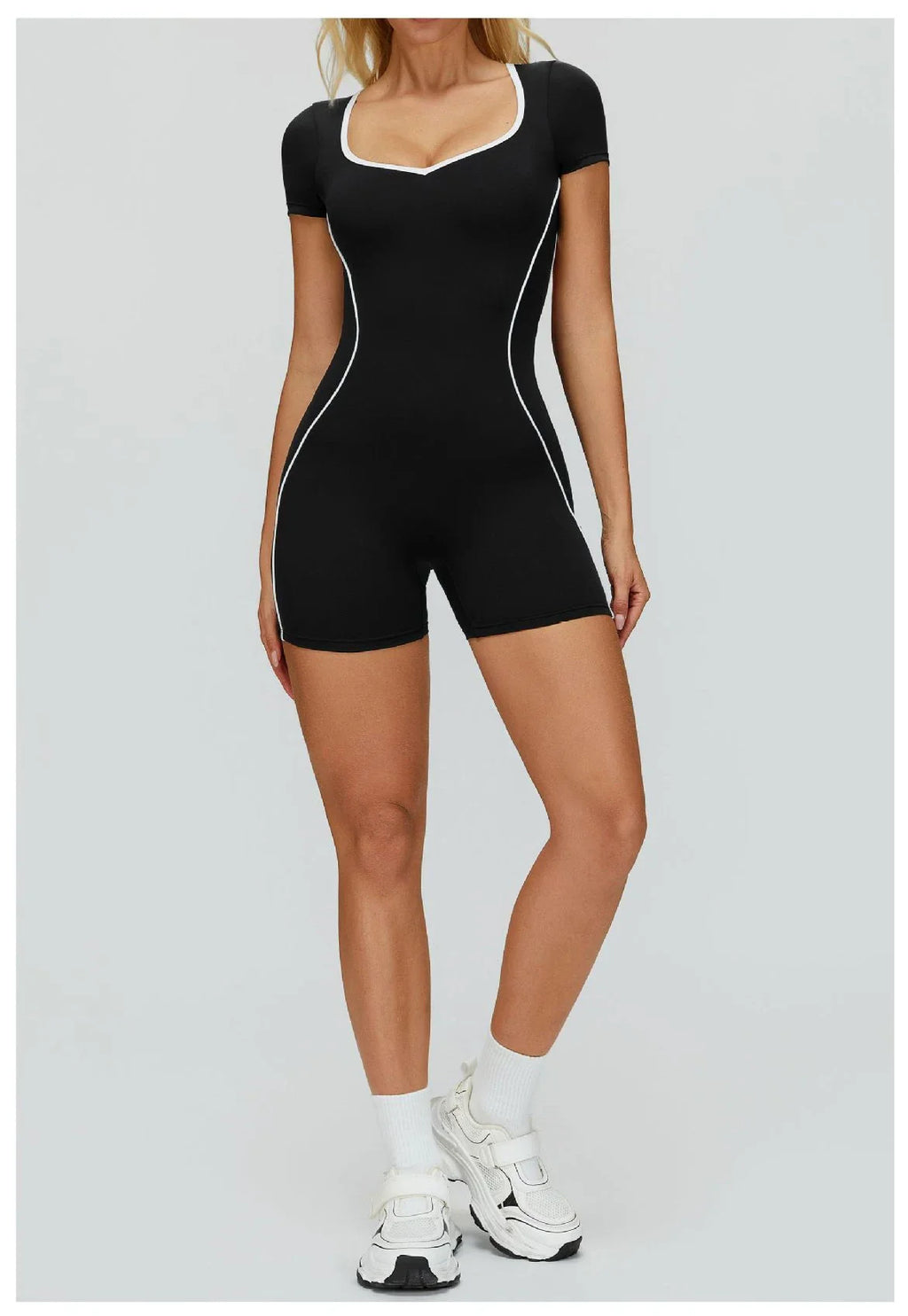 Yoga Set Women's Tracksuit Yoga Overalls One-Piece Sportswear Women's Short Sleeves Gym Workout Clothes Fitness Stretch Bodysuit