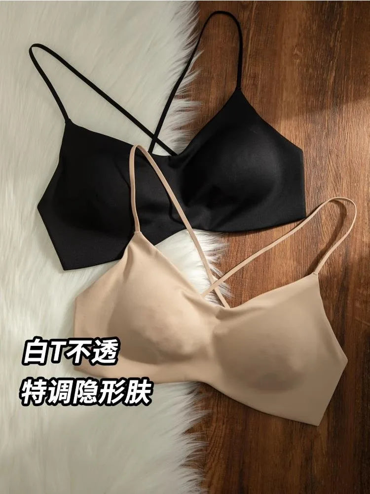 Seamless Liquid Invisible Bra Strapless Adhesive Push Up Backless Underwear for Small Bust Gathering Comfort MOYISY Sexy Bra S-L