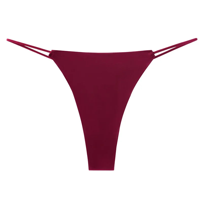 Women Panties G String Sexy Thong Seamless Underwear Ice Silk T Back Butterfly Briefs Girls Low Waist Lingerie Plus Size S-XL