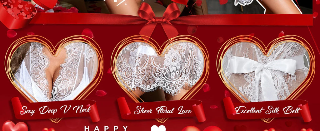 Romantic Lace Robe Set Women Sheer Floral Babydoll Lingerie Nightwear Belt Elegant Bridal Boudoir Sleepwear Mesh Nightgown