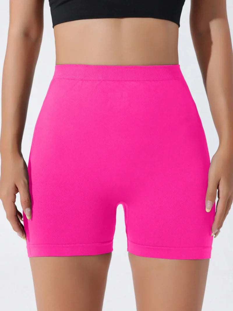 Seamless High Waisted Yoga Shorts From Europe And America Waist Tightening And Hip Lifting Fitness Pants Rear V-Waist