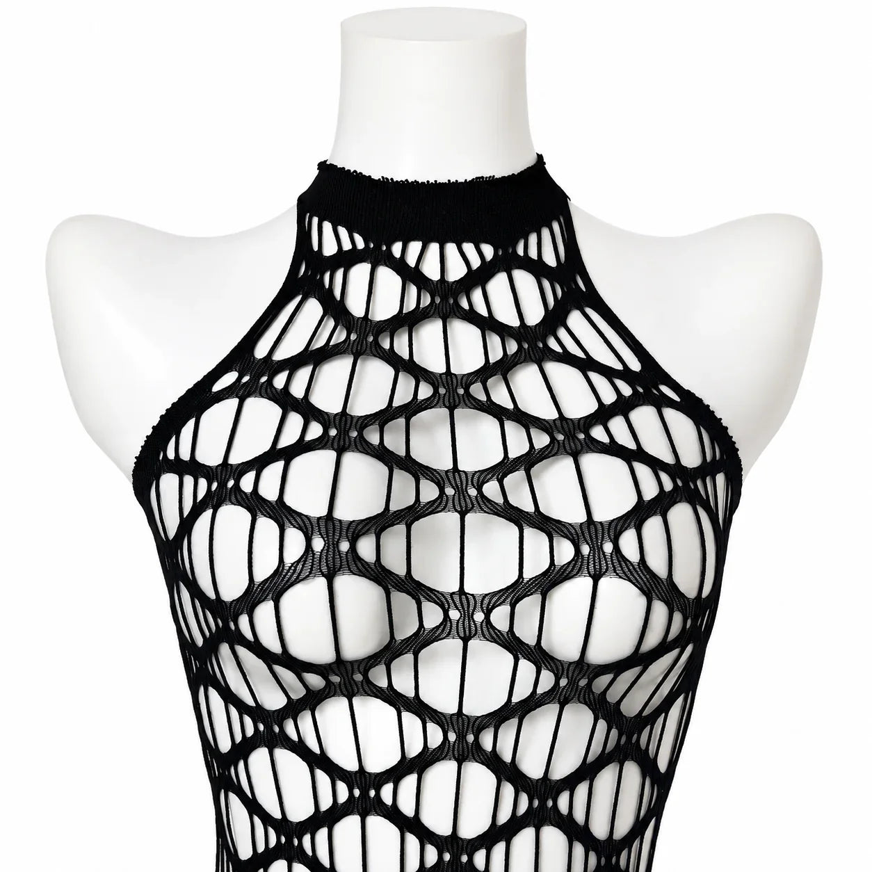 Sexy Cover Up Hollow Out Fishnet Dress without Inside Bikini Sets Summer Holiday Elastic Mini Bodycon Black Dress Free Size