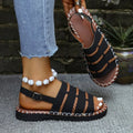 2026 summer new Roman bottom soft sole comfortable not wear feet casual versatile flat sandals female