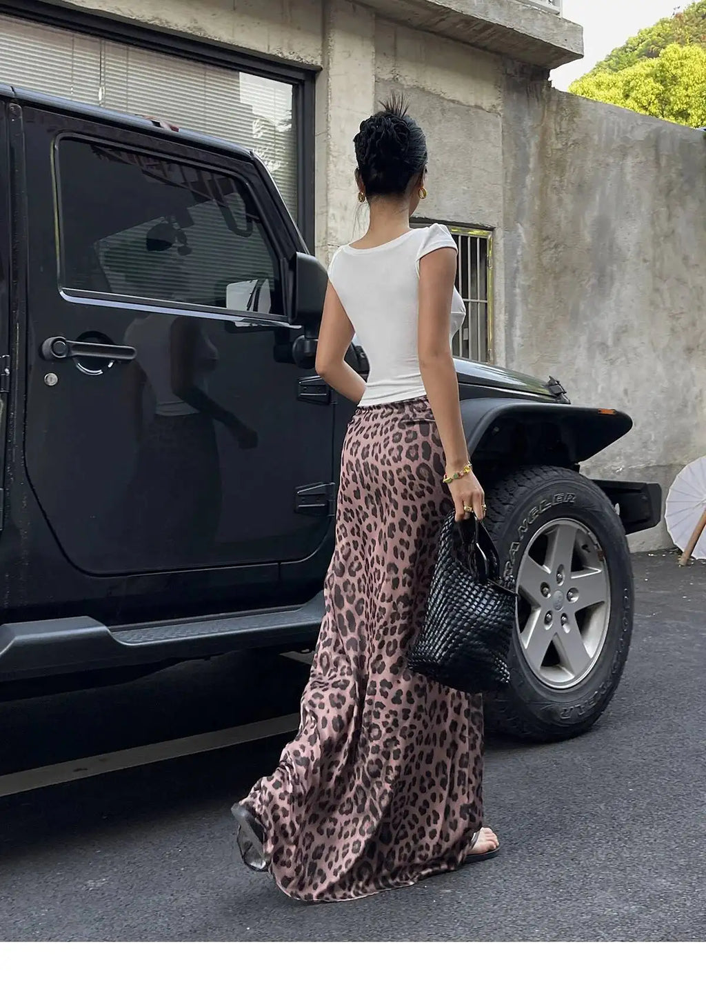 Sexy Leopard Print Half Length Skirt For Women's Summer New High Waist Slim Fashion Long Skirts Sweet Korean Women 2026 New 7KN