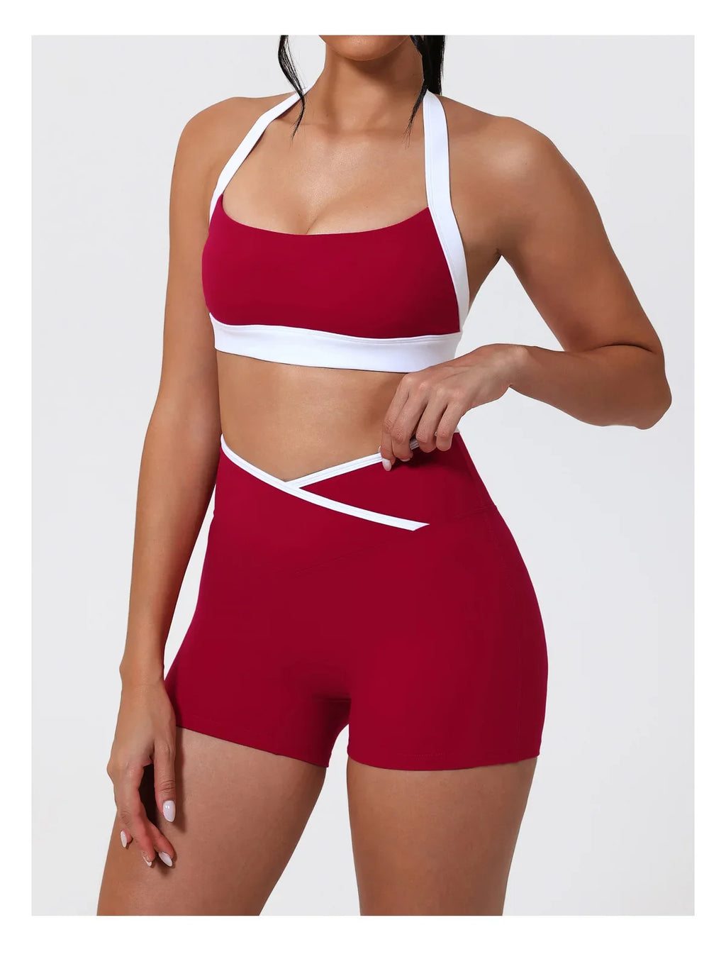 Women Halter Sports Bra Push Up Strappy Sexy Open Back Gym Crop Top Padded Women's Underwear Fitness Workout Yoga Tank Tops