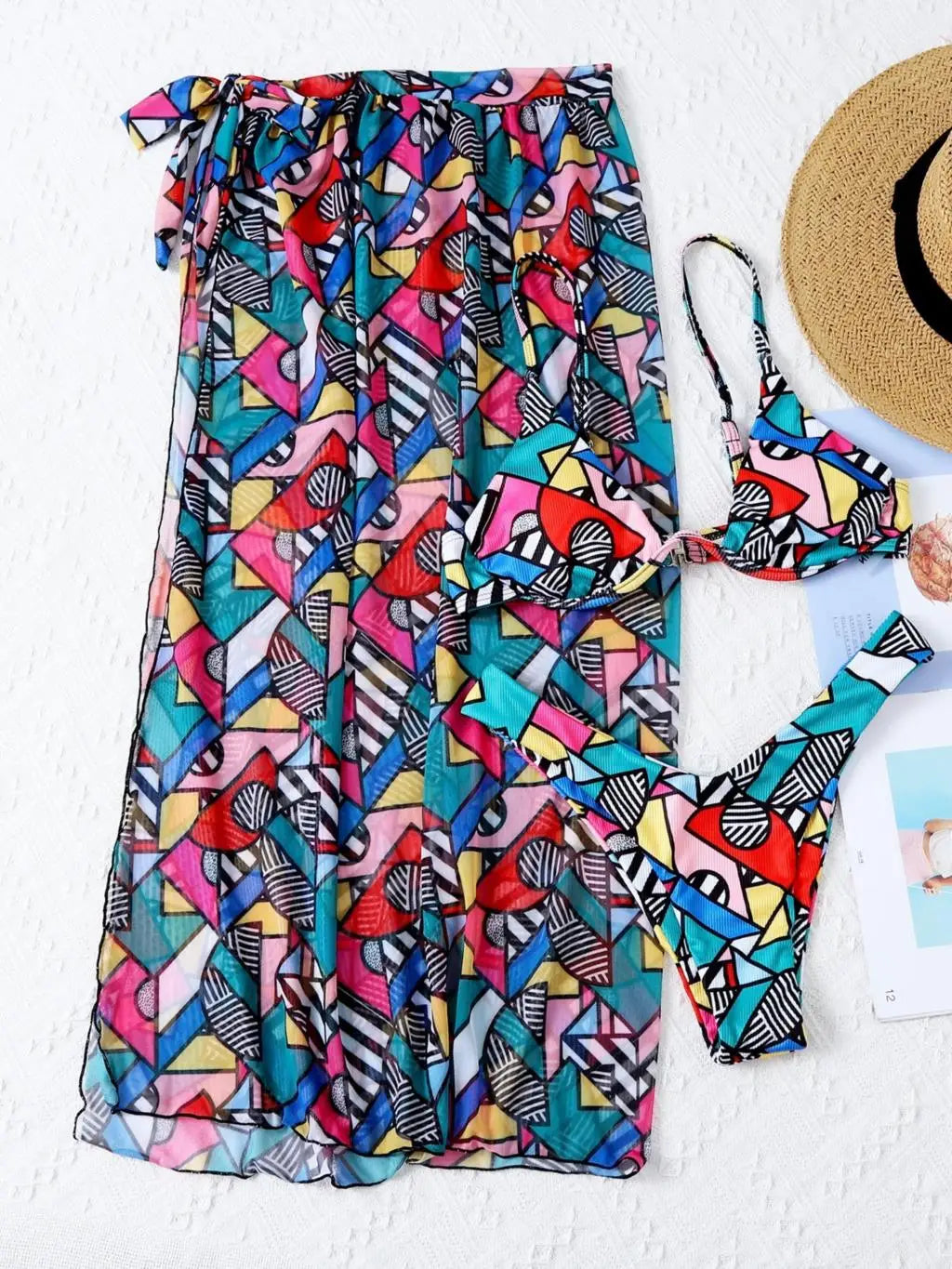 3 Pieces Triangle Bikini Push Up Swimsuit & Skirt Sexy Brazilian Swimwear Women 2026 Bathing Swimming Swim Suit Female Beachwear