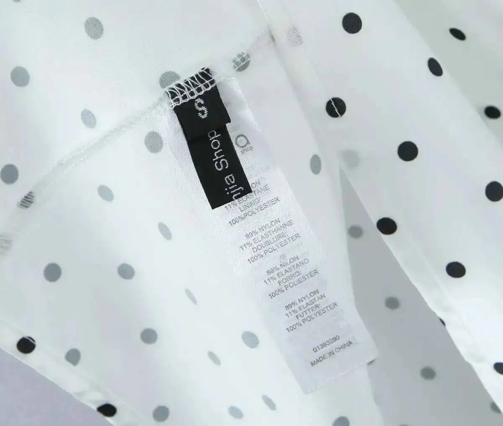2026 Women Vintage Black White Polka Dot A-line Knee Length Skirt Sexy Low Waist Holiday Summer Skirts Slim Mini Skirts J7L2