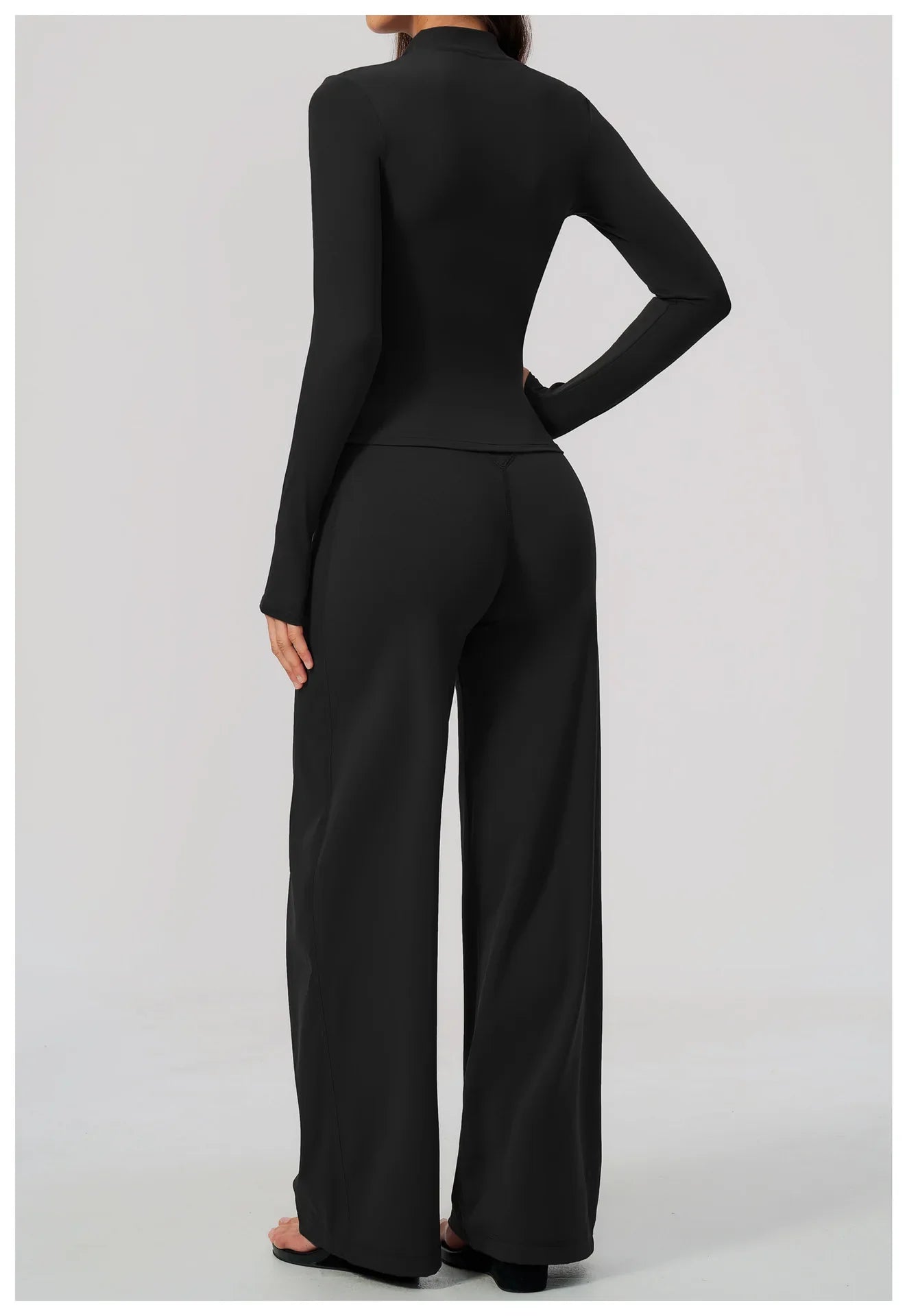 3 PCS Yoga Sets Women Long Sleeve Zipper Slim Jacket+sports Bra+high Waist Flare Pants Fitness Suits Gym Exercise Athletic Wear