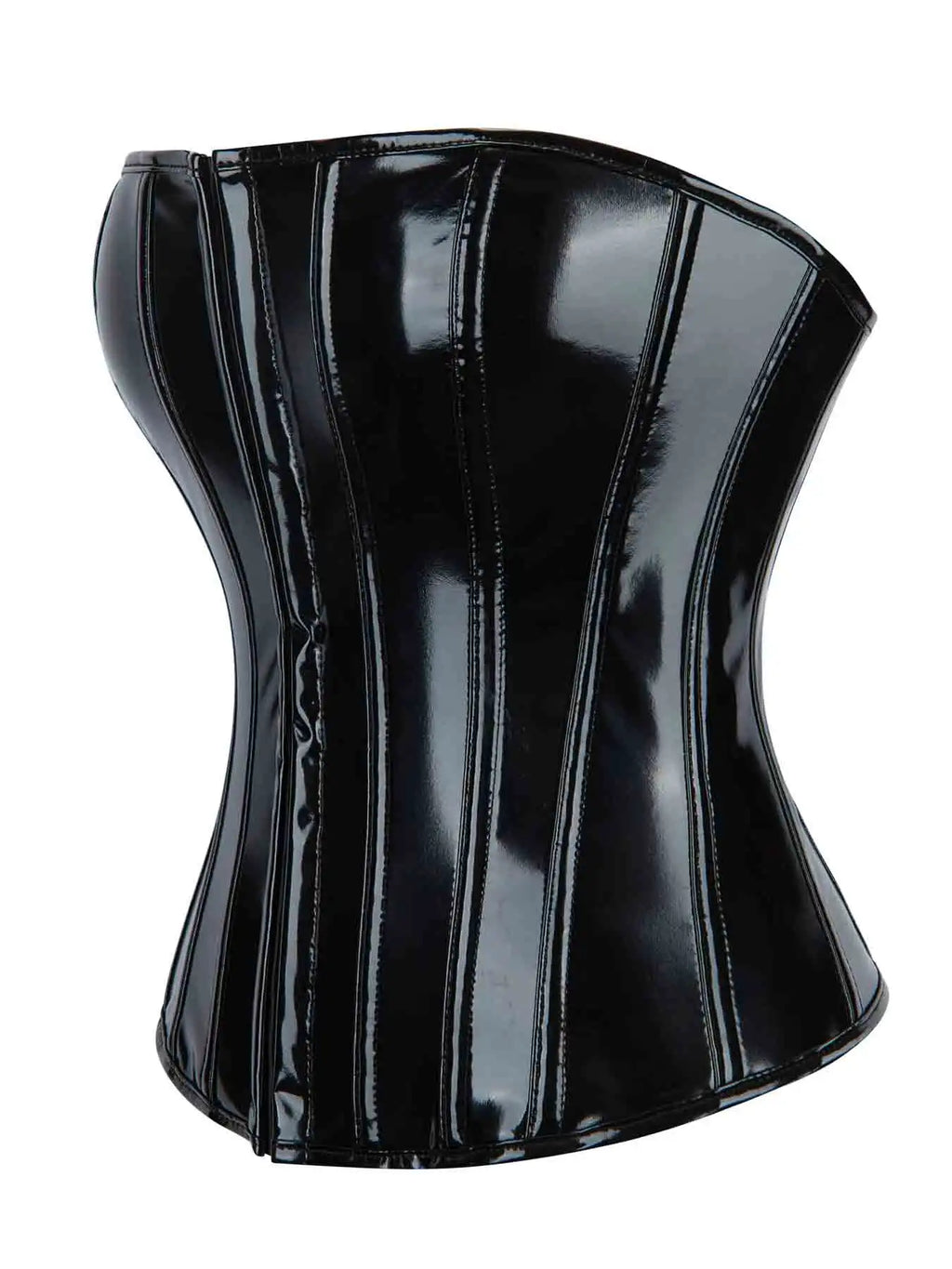 New European and American leather breasted glossy leather court corset waist corset