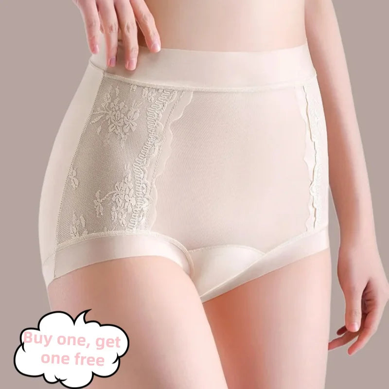 French lightweight underwear, comfortable butt-lifting, seamless extended crotch mulberry silk briefs