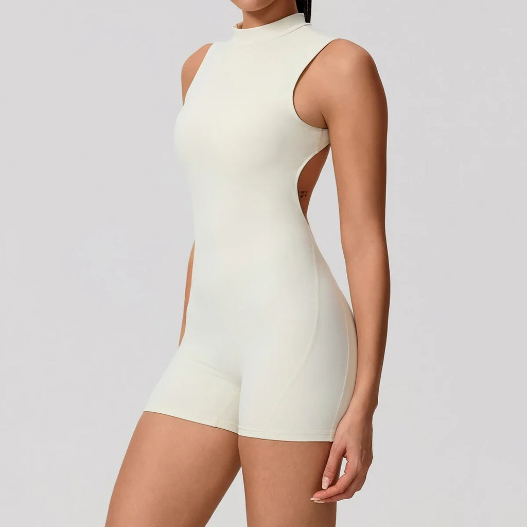 Hearuisavy Summer Sports Overalls Women Gym High Stretch Sleeveless Yoga Bodysuit Running Push Up Butt-Lifting Fitness Jumpsuit