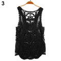 Women's Sleeveless Lace Tank Top Sexy Embroidery Hollow-out Floral Crochet Shirt Tank Tops for Women 2025