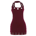 Summer Women's Fashion Dress Backless Hot Girl Sexy Slim Hip Cover Dress