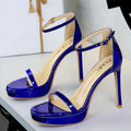 Women's High Heels Thin Heel Waterproof Platform Sandals Fashionable for Skirts New Model Shoes for Shows Summer Collection