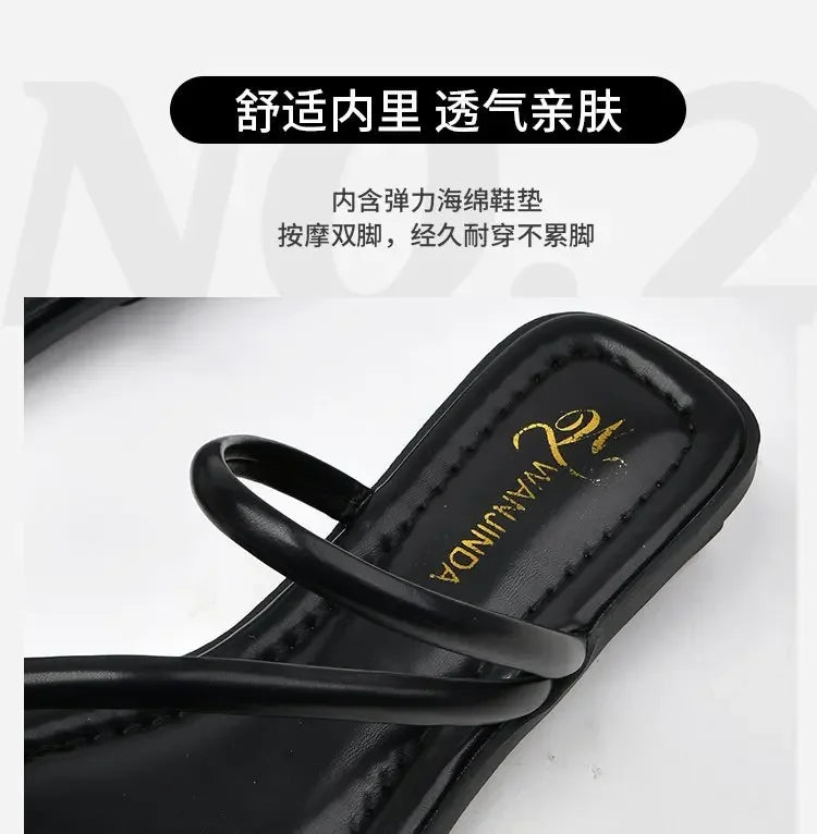 Beach Flip Flop Clip Toe Women Flats Slippers Shoes Outdoor Casual Ladies Low Heel Slides