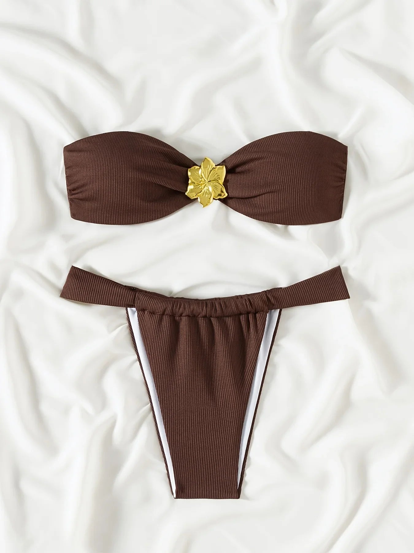 ZTVitality Solid Bikini Strapless Swimwear Women's Swimsuit 2025 New Sexy Biquini Bikini Set Low Waist Summer Bathing Suit