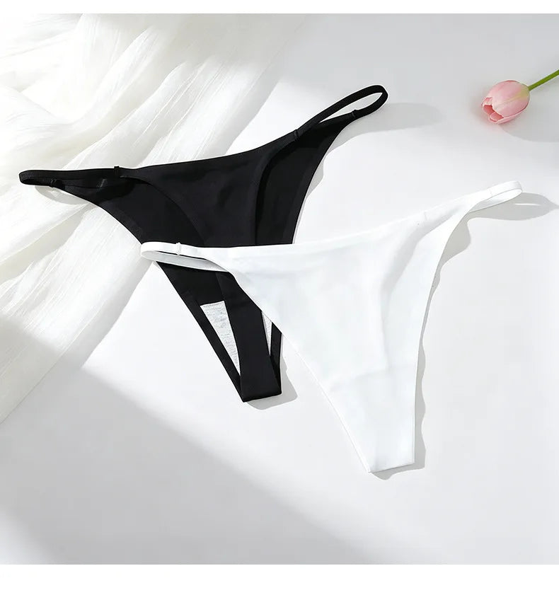 New Sexy Thin Ice Silk Women's Briefs Low Waist Invisible Yoga Fitn Sports Underwear Pure Color Ladies Thong Panties