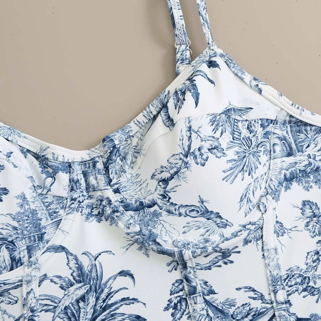 2026 New Arrival Push Up Women Bikini Set Floral Printed Ruffle Bikinis Strappy Bandage Swimwear Brazilian Biquini Bathing Suit