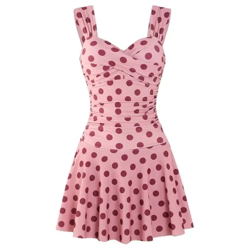 Conservative and Slimming One-piece Skirt Style Fashionable and Sexy Beach Vacation Hot Spring Swimsuit for Women