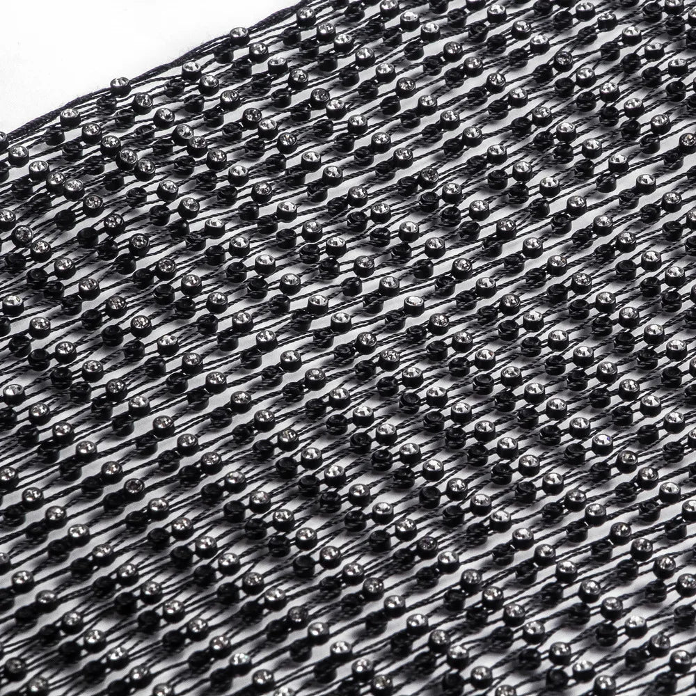 XS-2XL 15 Colors Rhinestones Fishnet Dress O-Neck Grid Swimsuit Bikini Cover Up Beach Pool Party Cover-ups for Swimwear Women