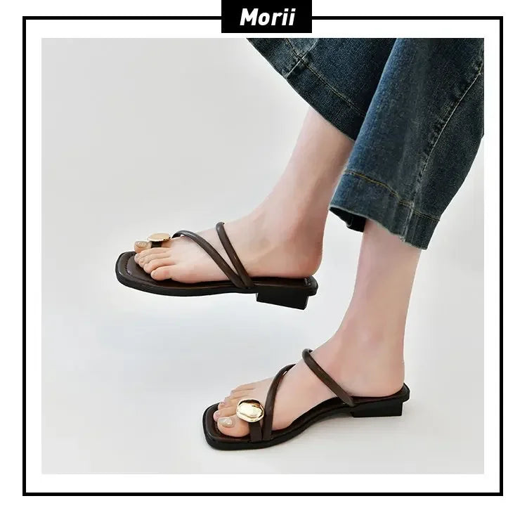 Beach Flip Flop Clip Toe Women Flats Slippers Shoes Outdoor Casual Ladies Low Heel Slides