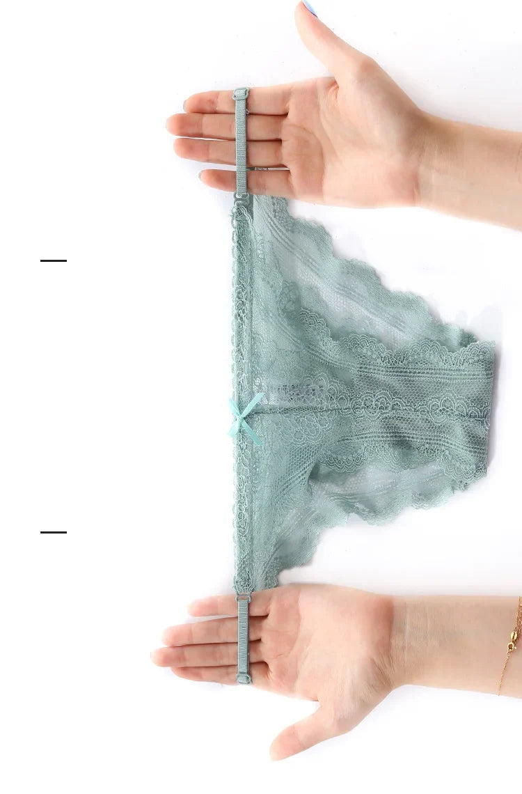 Lace Thin Sexy Girls Panties Women Briefs Thong Hollow Out G String Seamless Underwear Transparent Female Low Waist Lingerie