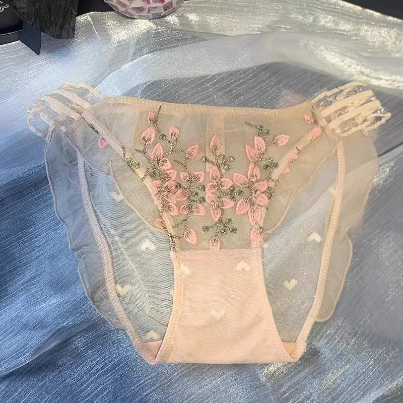 Women's low-waist underwear transparent breathable quick-drying girl's briefs