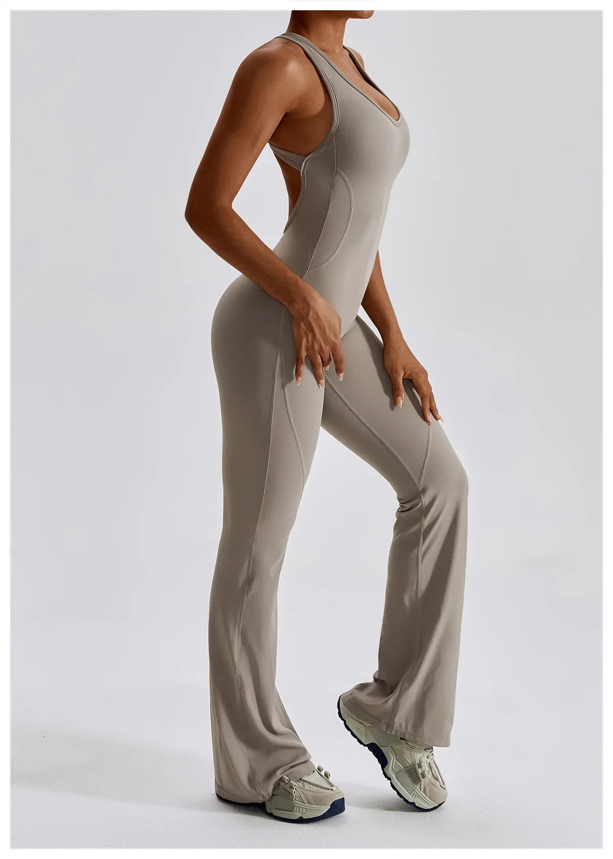 Women Fitness Bodysuit Backless One Piece Yoga Set Jumpsuit Sports Gym Workout Clothes Tights Active Wear Slim Playsuit Female