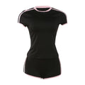 2026 New Women's Sexy Hot Girl Slim Fit Crop Top Shorts Set Solid Color Block High Waist Shorts Two Piece Outfit