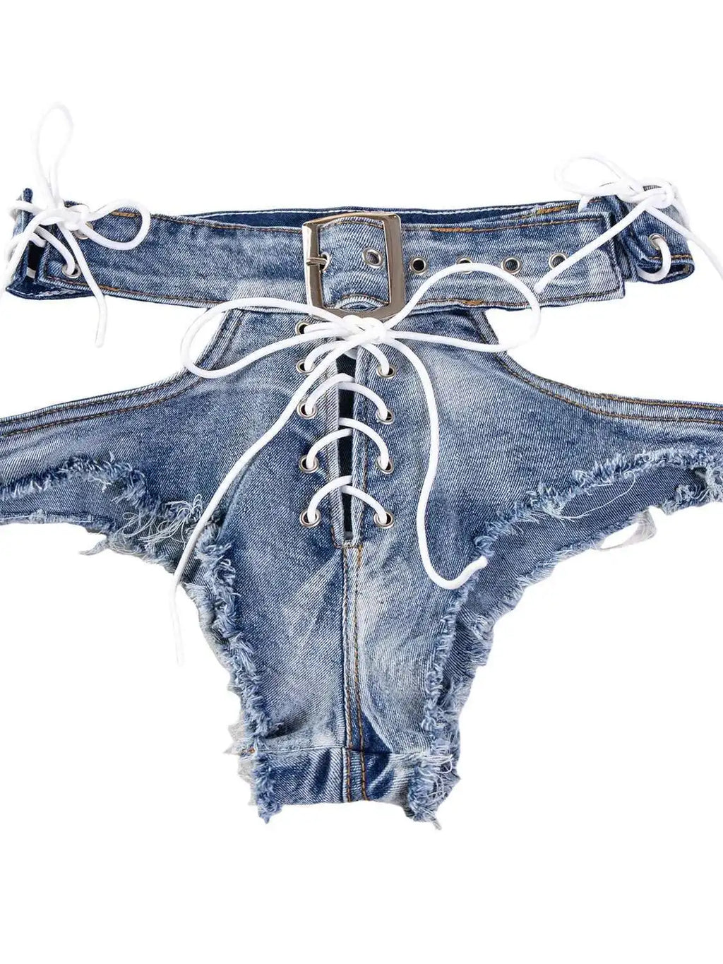Sexy Hollow Out Women Denim Shorts Hole Bandage Night Club Pole Dance Hot Jeans Lace-Up Shorts Charming Elegant Beautiful 45ZK
