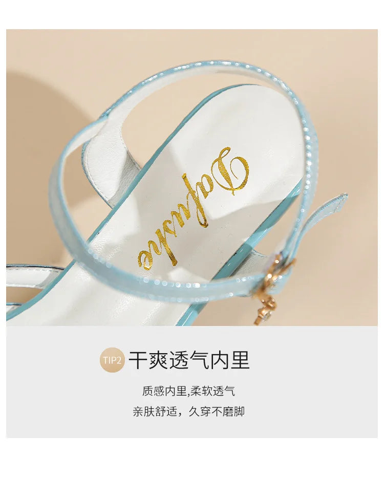 Sandals for Women's  New Summer Elegant Temperament High Heels Coarse Heels Fish Mouth Breathable Comfortable Fashion Pumps