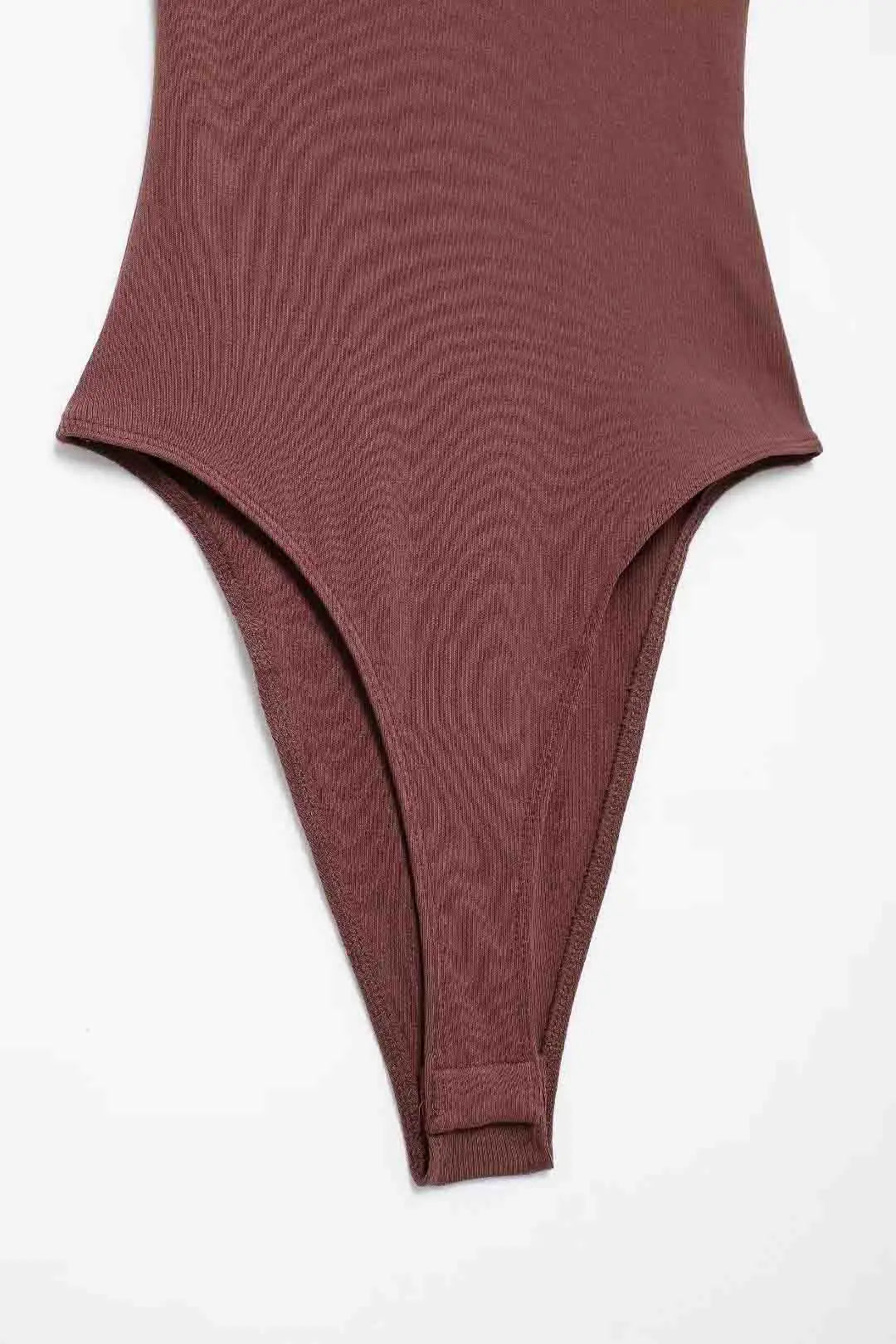 Women's Skinny Ribbed O-Neck Bodysuits with Straps Snap-Button Sexy Fashion Playsuits Comfortable Stretchy Female Clothing