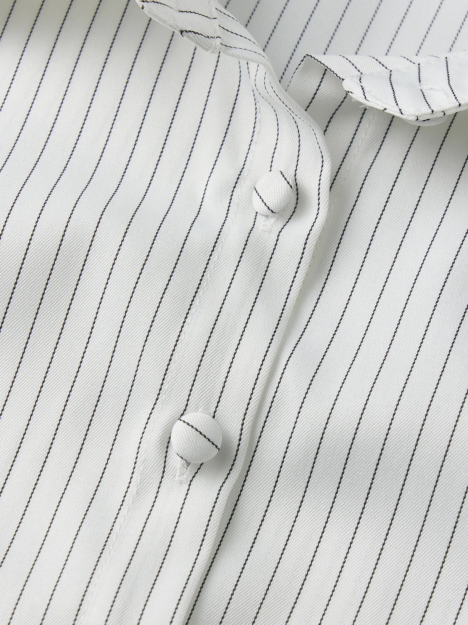 Women Button Down Slim Fit Striped Shirt Fashionable Summer Short Sleeve Turn Down Collar Tops for Casual Daily Wear