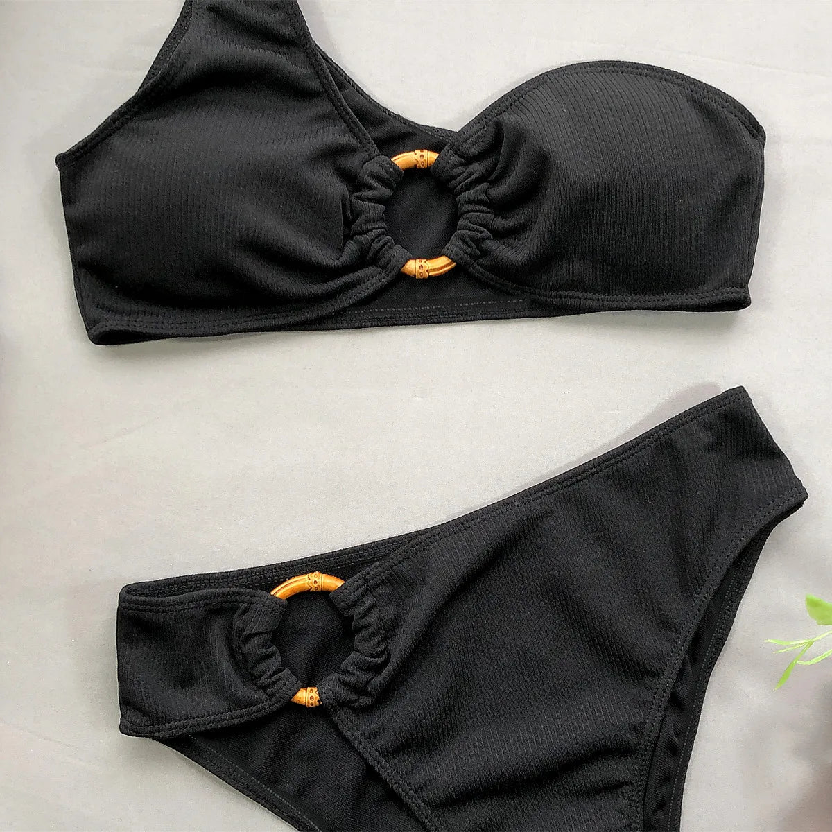 2026 Sexy Bikini Black Swimwear Swimsuit Women One-shoulder Bikinis Set Bathing Suit Beach Bikini Female Push Up Banadores Mujer