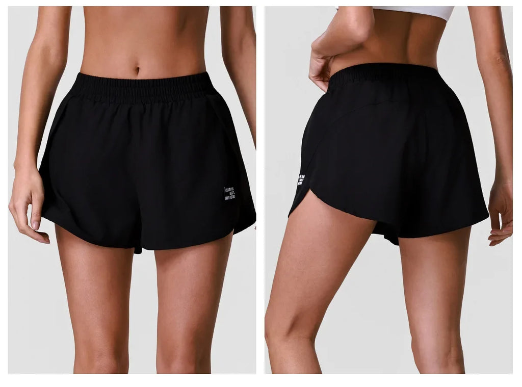 Breathable Yoga Tennis Shorts Women Anti Glare Belt Lined Sports Pants Outwear Quick Drying Training Running Fitness Shorts