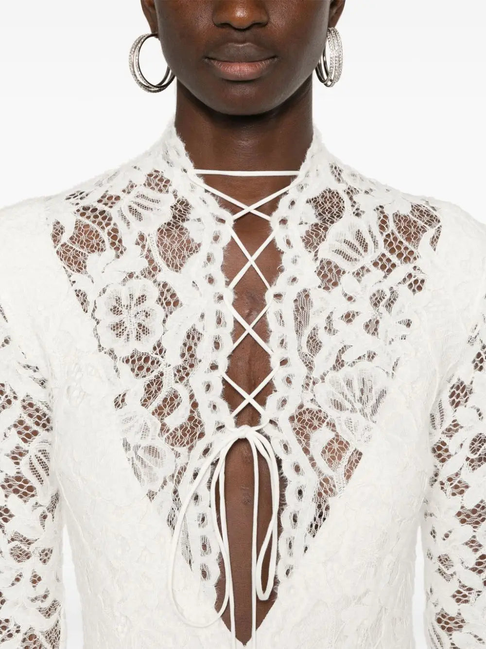 Woman Dress Clothing V-neck White Lace Dress 2025 Vestidos Para Mujer Fall Lace-up High Slit Slim Long  Evening Party Dresses