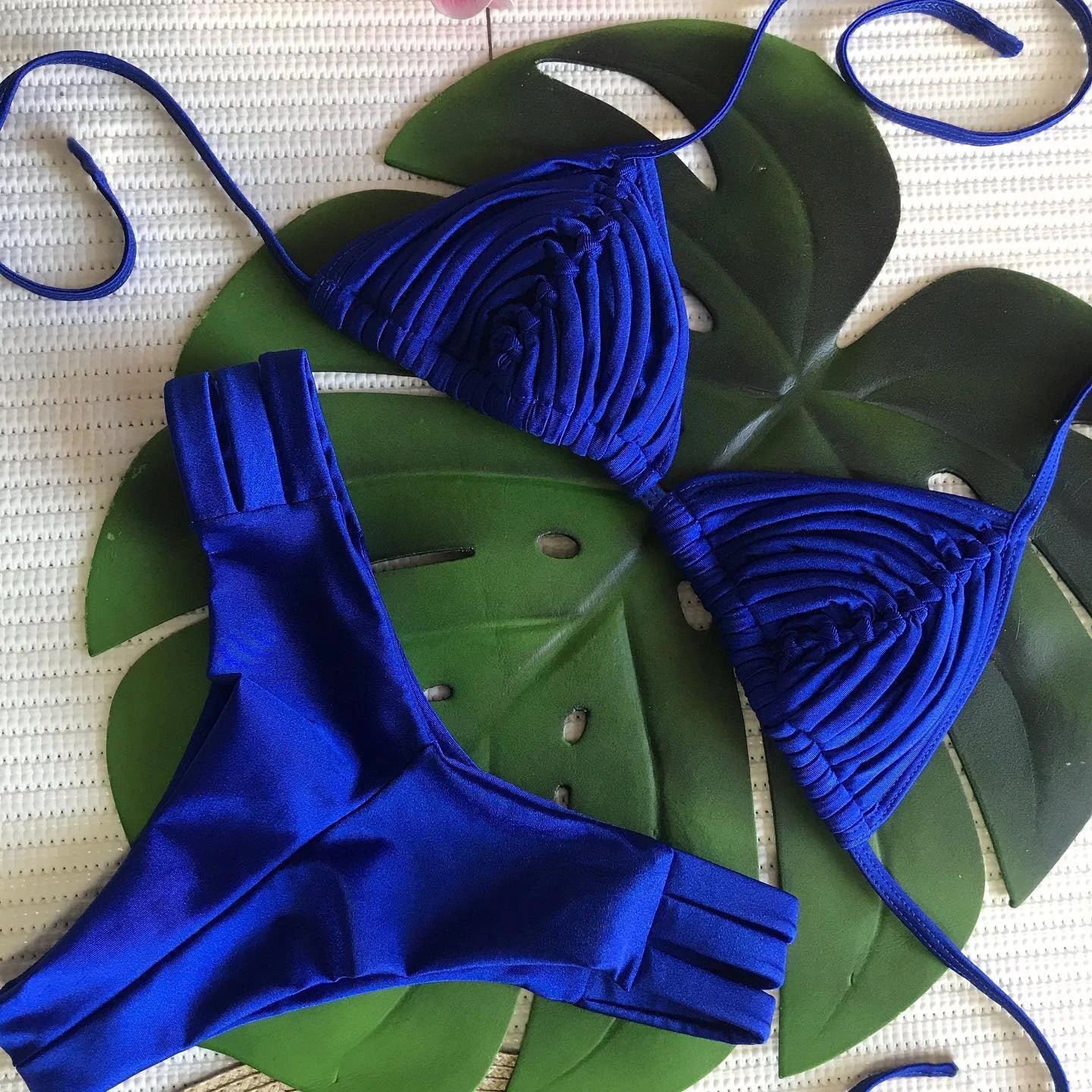 New Bandage Stripes Brazilian Bikini Swimwear Women's Swimsuit Two Piece Set Female Sexy Lace up Mujer Beachwear Summer