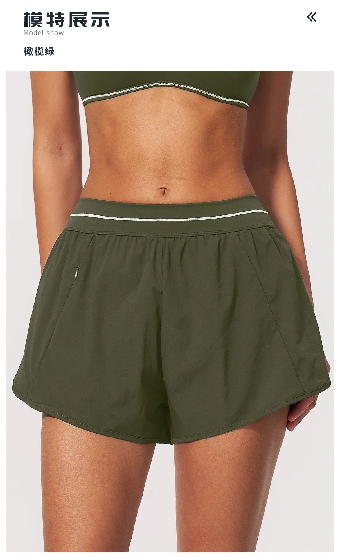 New Brushed Sports Shorts Women High Waist Fake Two Pieces of Anti Glare Shorts Leggings Casual Loose Pocket Fitness Sportwear