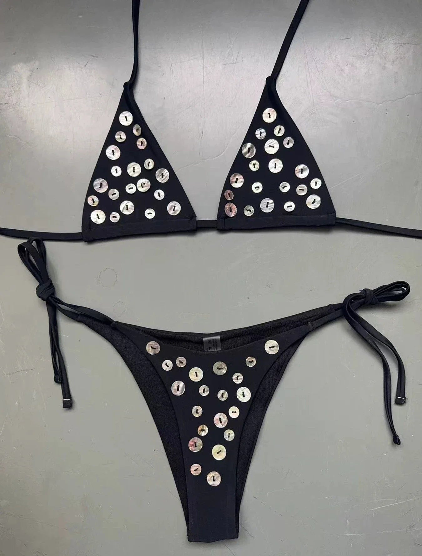 DEKA 2026 New All Season Backless Bikinis Sexy Lace Up Button Bikinis for Women Split Swimsuit Beach Brazil Bikini 2 Piece Set
