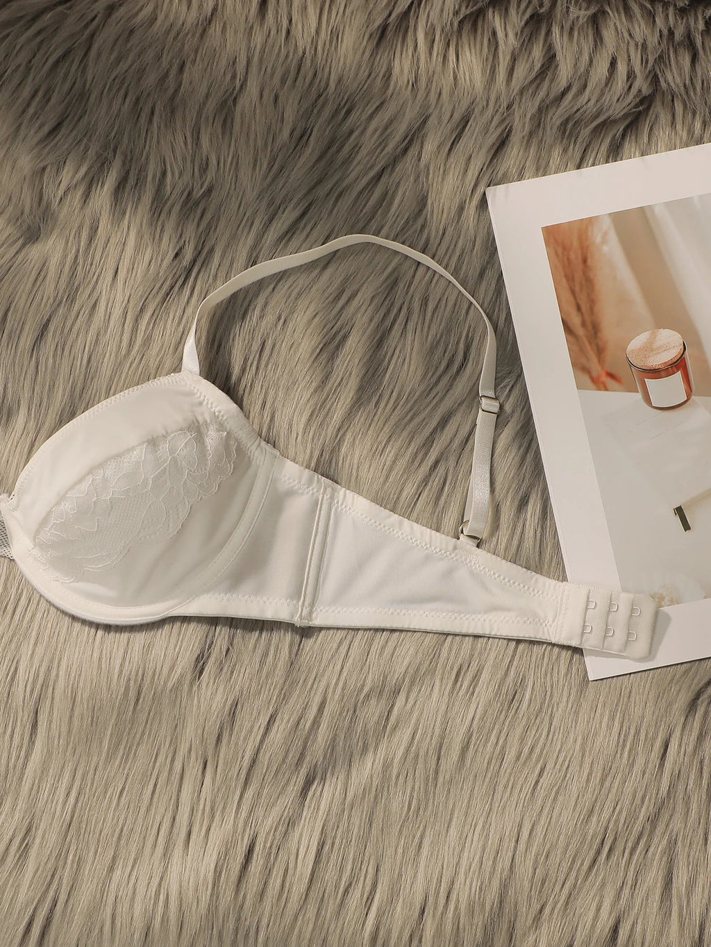 Women's Steel Rim Embroidered Lace Underwear Collar Push Up Shoulder Straps Adjustable Comfortable Close fitting Bra MR2642