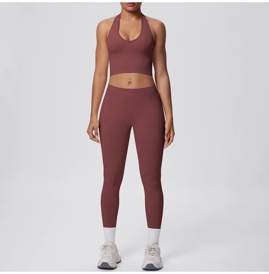 2pcs Yoga Set Gym Outfits Clothes Athletic Wear Yoga Suits For Women Fitness Set Tracksuits Sports Bra Gym Leggings Sportswear