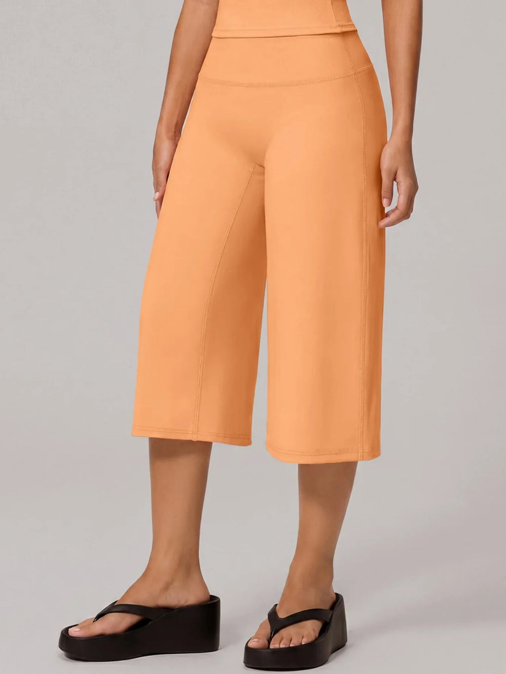 Summer New Yoga Mid Pants for Women Quick Drying Solid High Waist Loose Fit Yoga Trousers Gym Running Fitness Exercise Leggings