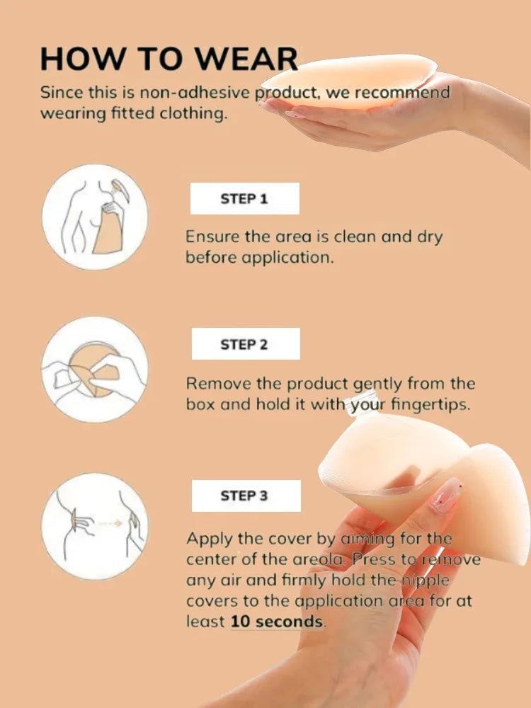 Women Reusable Silicone Silicone Bras Sticker Adhesive Invisible Bra Chest Patch Female Mango Patch Pad Strapless Underwear