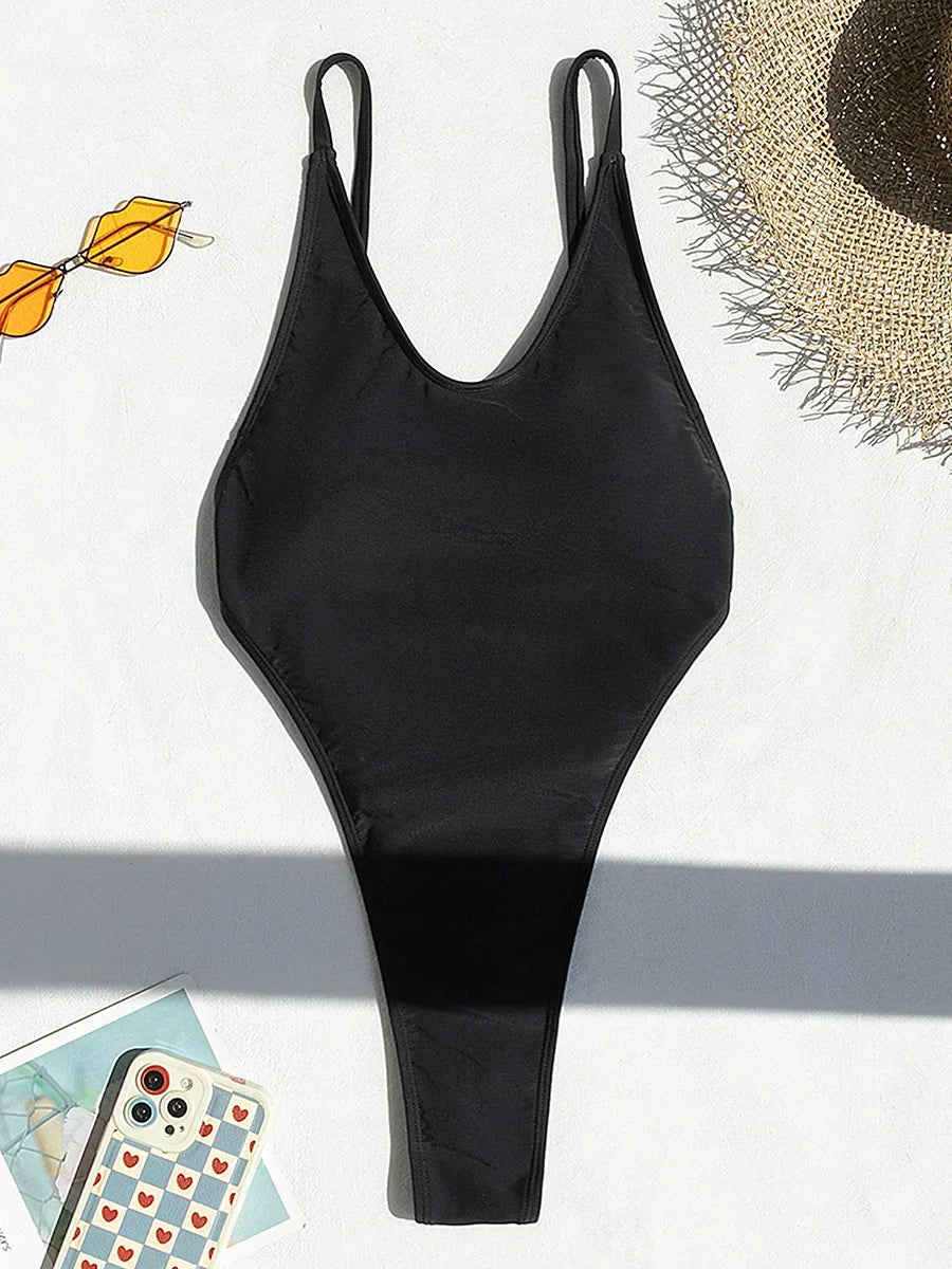 Backless Extreme Mini Micro G String Thong Women Swimwear One Piece Swimsuit Female Monokini High Leg Cut Bathing Suit Swim Lady