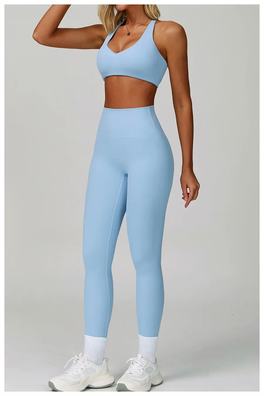 New Sportswear Seamless Yoga Set Gym Clothes Sportswear Long sleeved jacket Women Fitness Set Tracksuits Sports Bra Gym Leggings