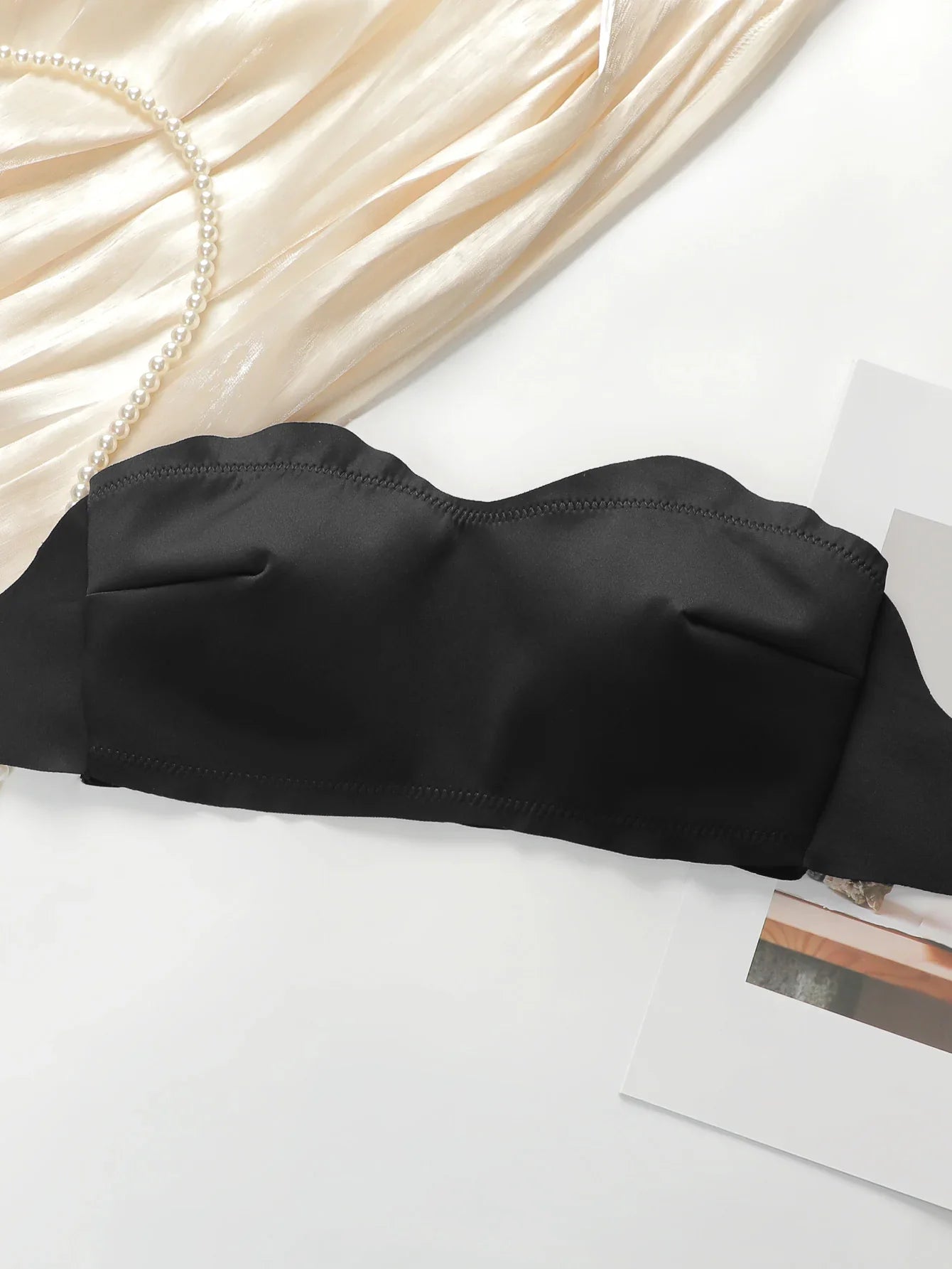 Sexy strapless front button bra, detachable and seamless bra black and underwire bra push up Lingerie B2744